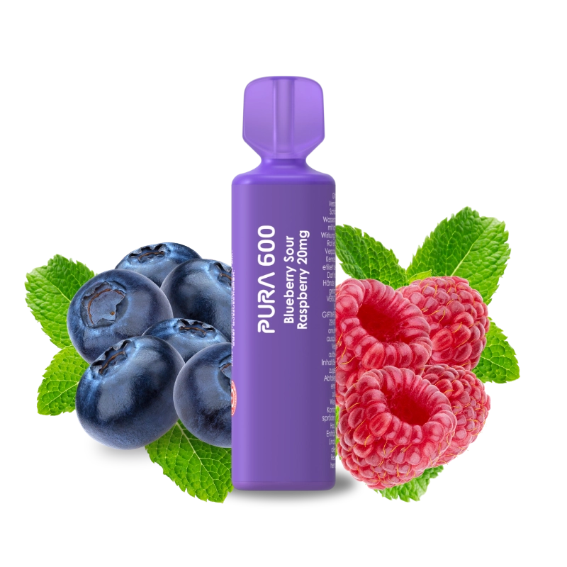 Pura 600 Einweg E-Zigarette - Blueberry Sour Raspberry 20mg