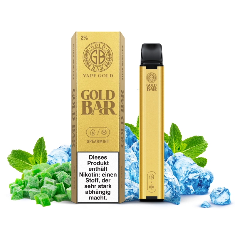 Gold Bar Einweg E-Zigarette 2ml - Spearmint 20mg