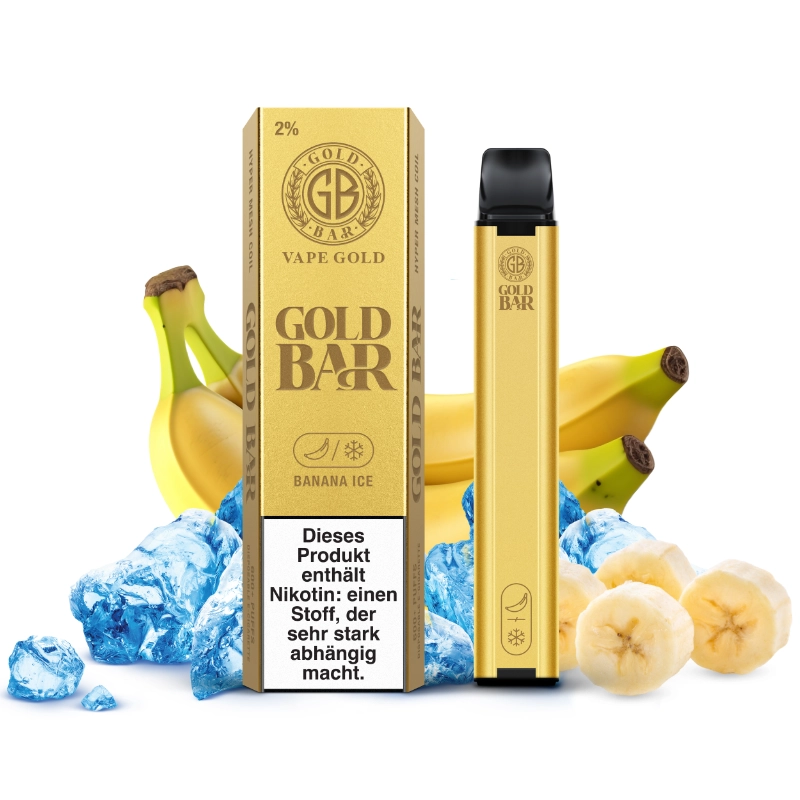 Gold Bar Einweg E-Zigarette 2ml - Banana Ice 20mg