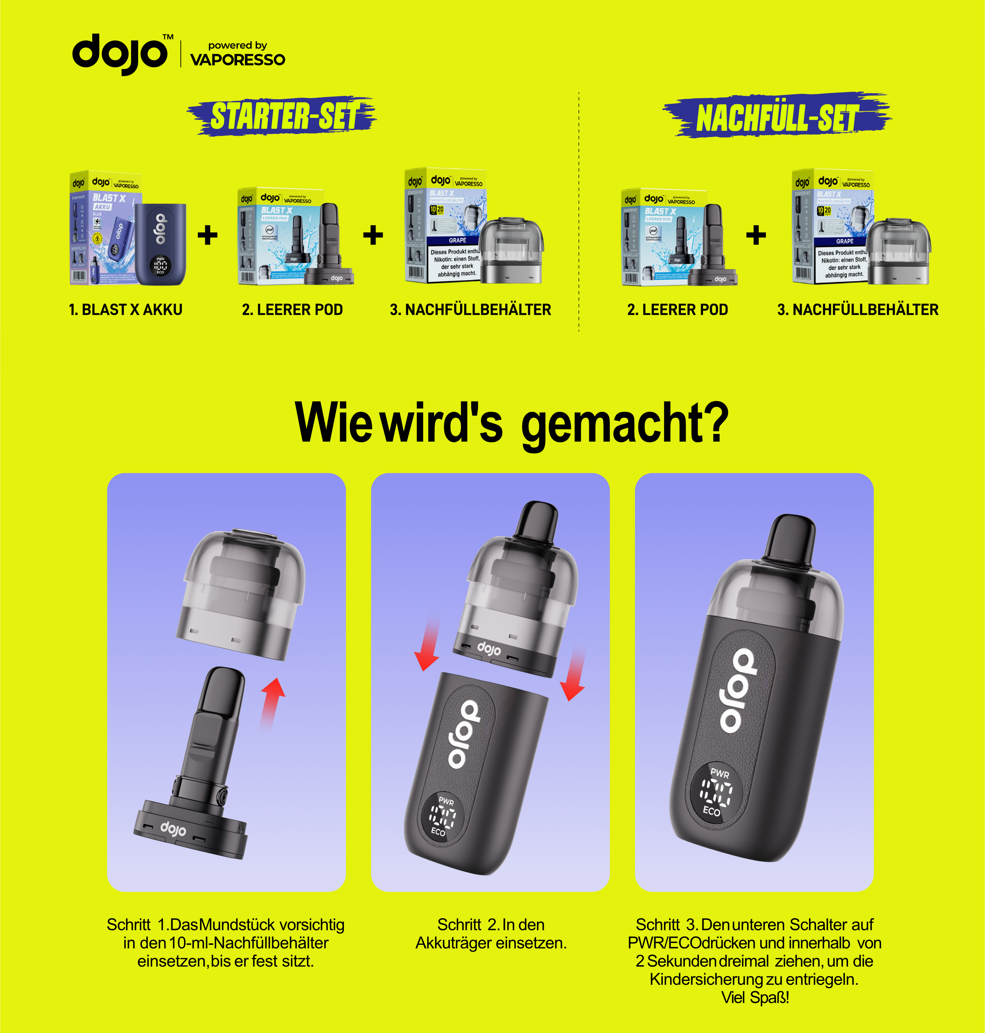 Dojo Blast X Basisgerät Schwarz