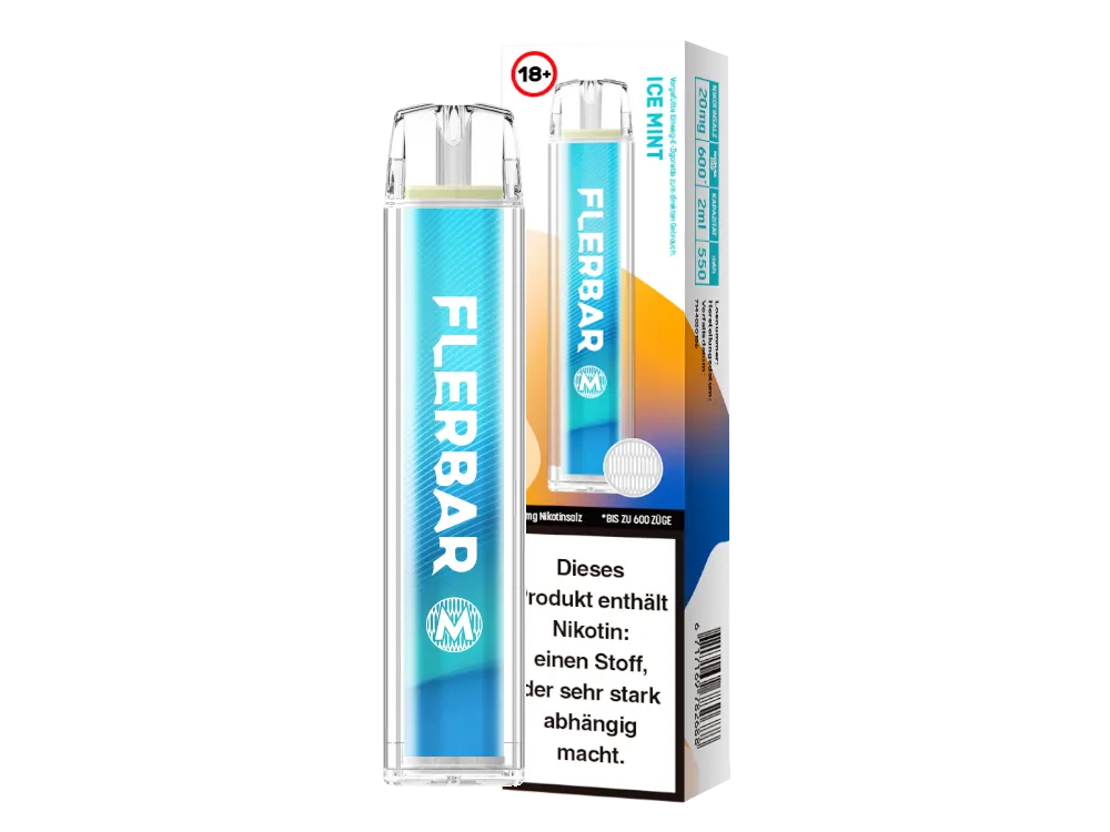 Flerbar M E-Shisha 600 - Ice Mint 20mg 2ml 