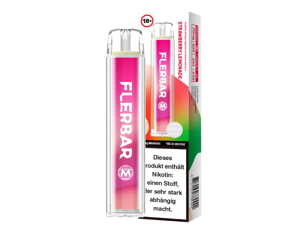 Flerbar M E-Shisha 600 - Strawberry Lemonade 20mg 2ml