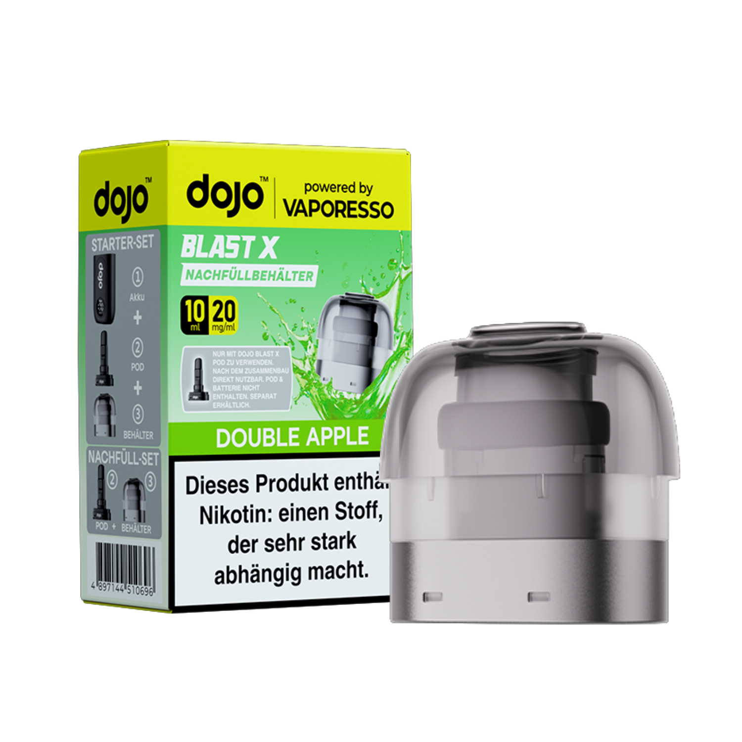 Dojo Blast X, Nachfüllbehälter, Double Apple 20mg 10ml