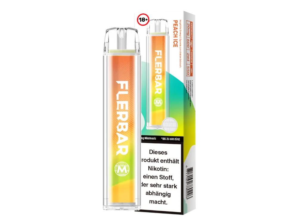 Flerbar M E-Shisha 600 - Peach Ice 20mg 2ml