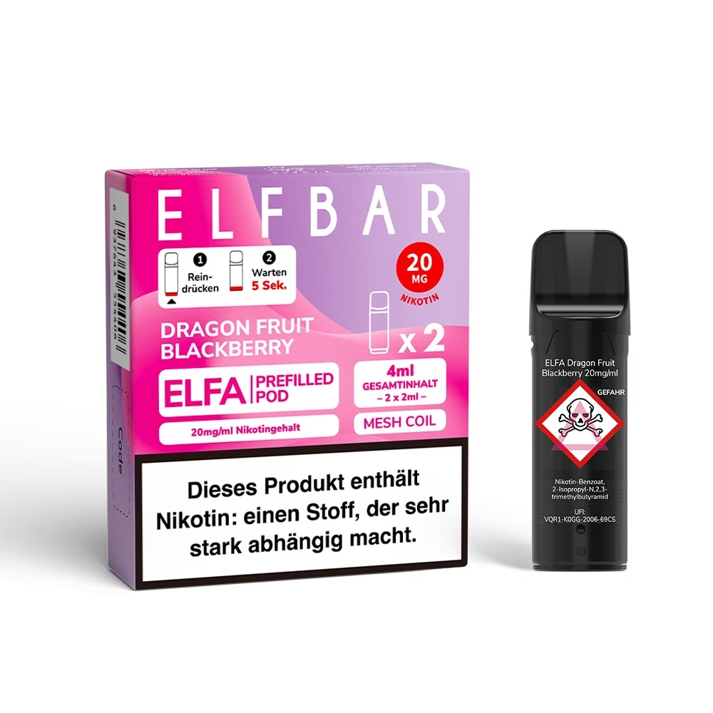Elfbar, ELFA CP Prefilled Pod, Dragon Fruit Blackberry 20mg Elfbar, ELFA CP Prefilled Pod, Dragon Fruit Blackberry 20mg