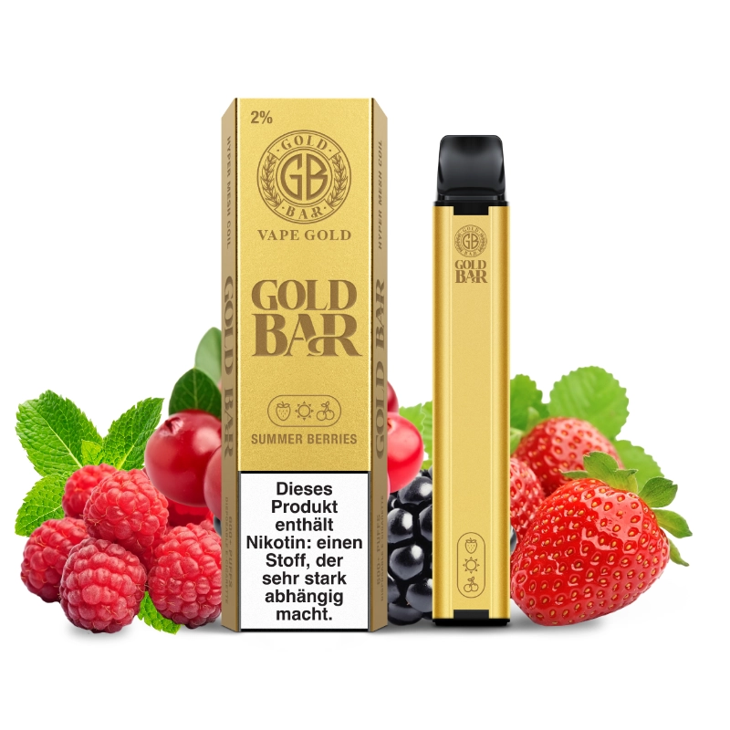 Gold Bar Einweg E-Zigarette 2ml - Summer Berries 20mg