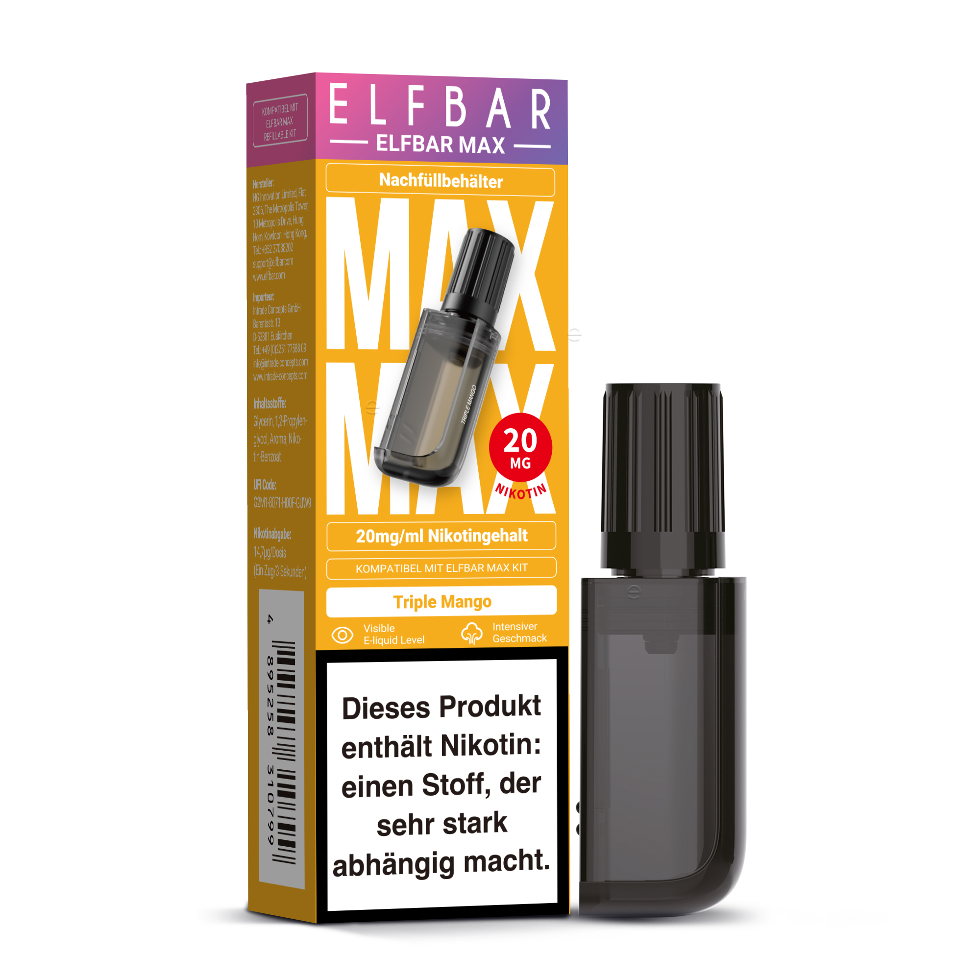 Elfbar Max, Refill Container, Triple Mango 20mg
