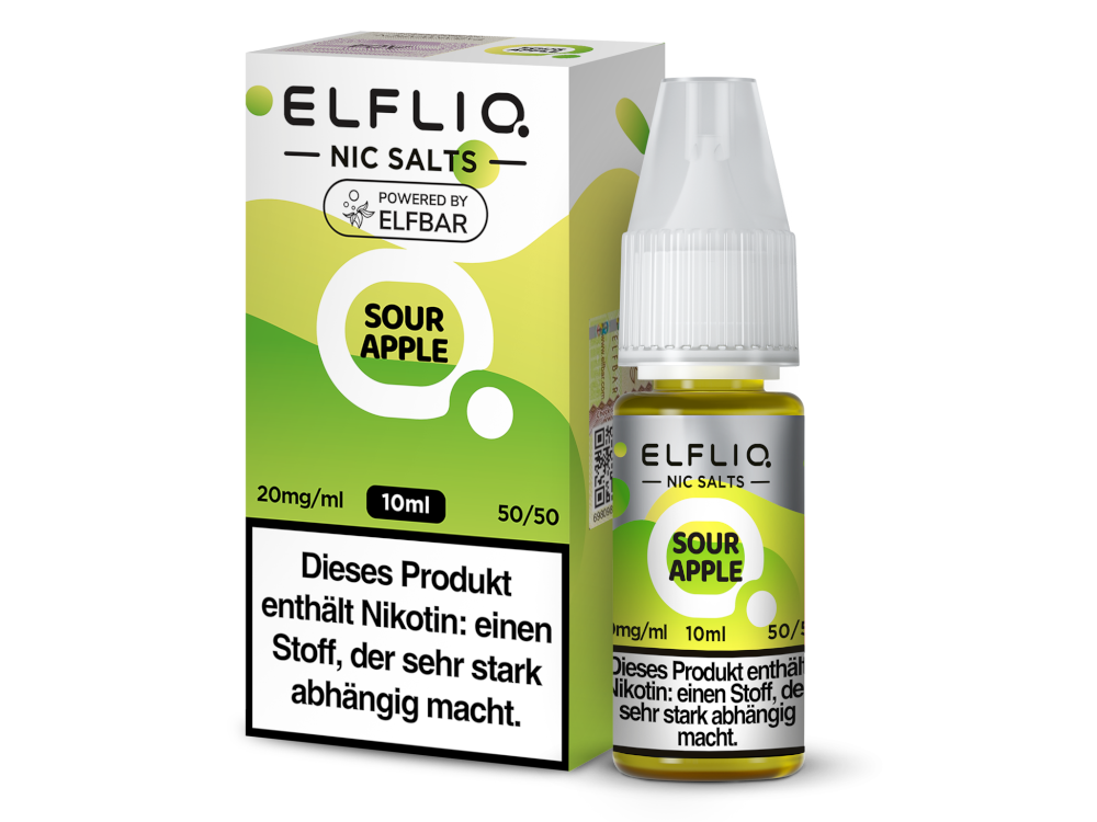 ELFLIQ, Sour Apple, Nikotinsalz Liquid 10mg 10ml
