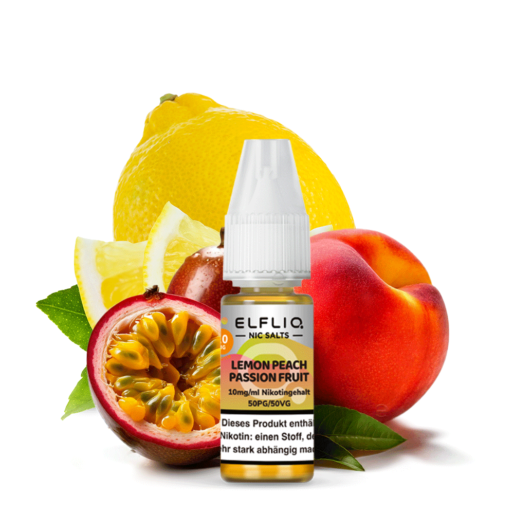 ELFLIQ, Lemon Peach Passion Fruit Nikotinsalzliquid 10ml 10mg