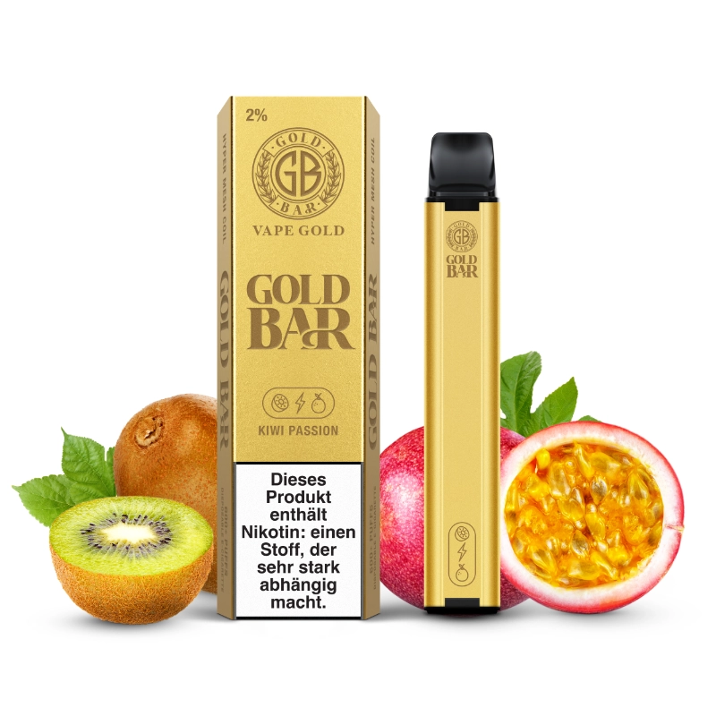Gold Bar Einweg E-Zigarette 2ml - Kiwi Passion 20mg