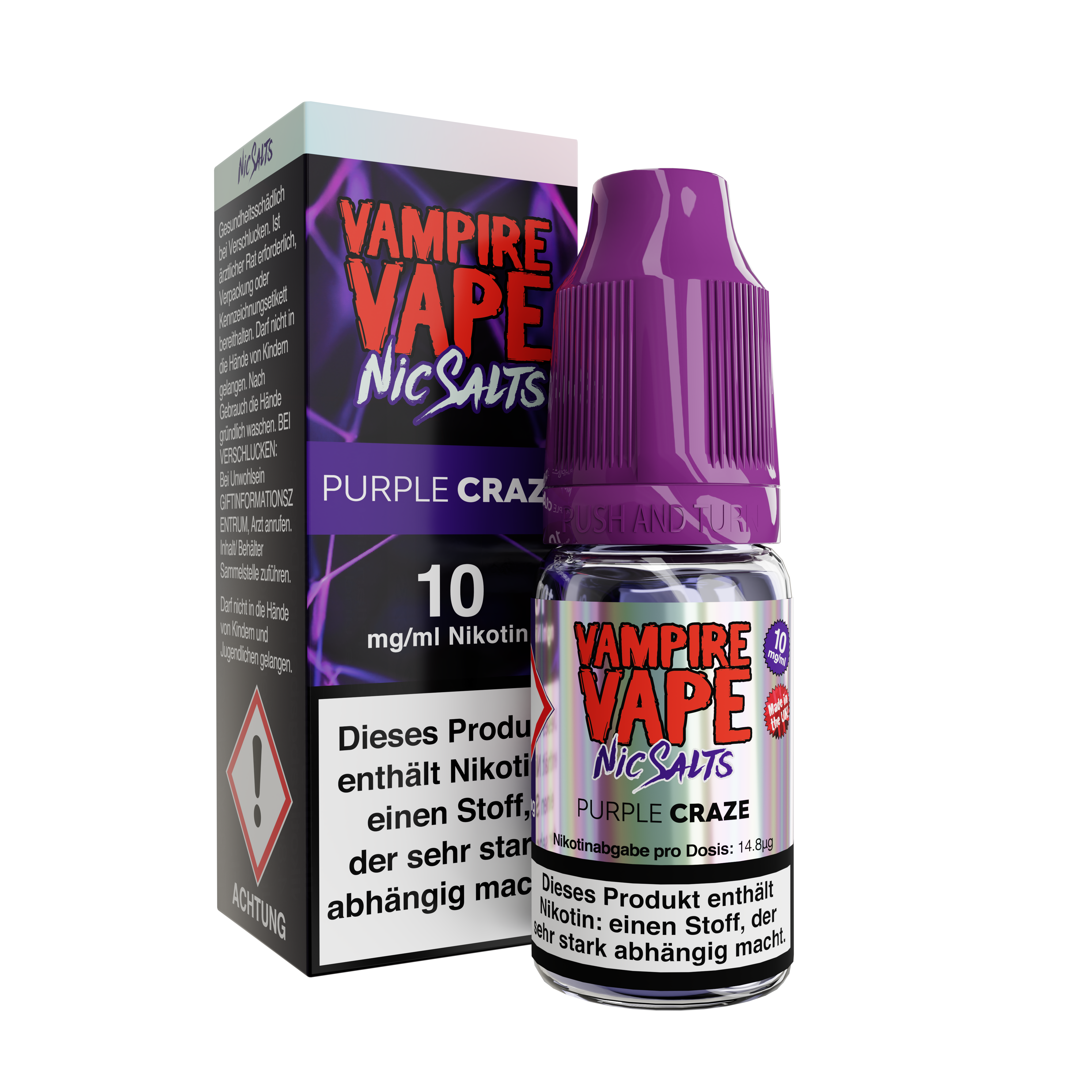 Vampire Vape - Purple Craze - 10ml Nic Salts - 10mg