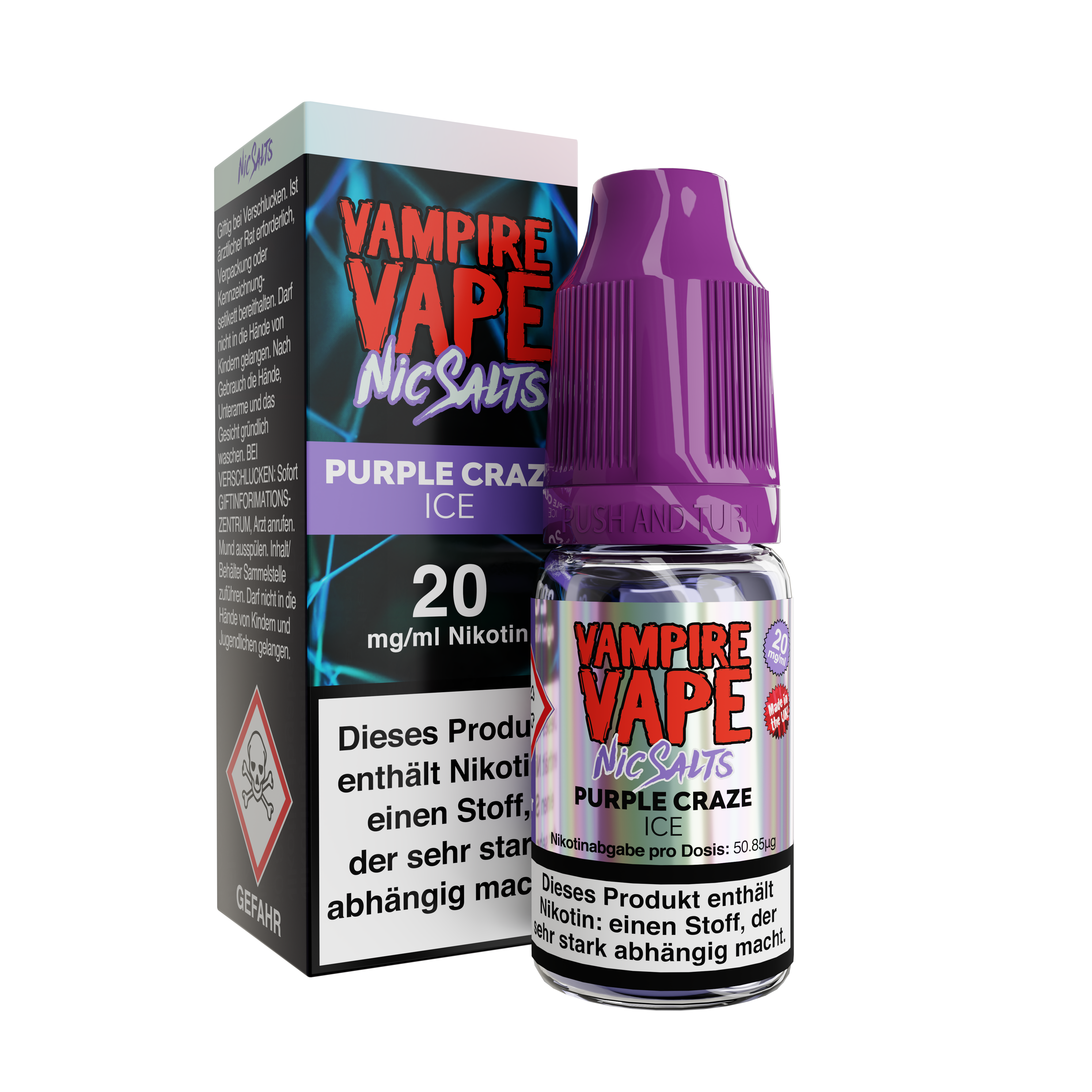 Vampire Vape - Purple Craze Ice - 10ml Nic Salts - 20mg