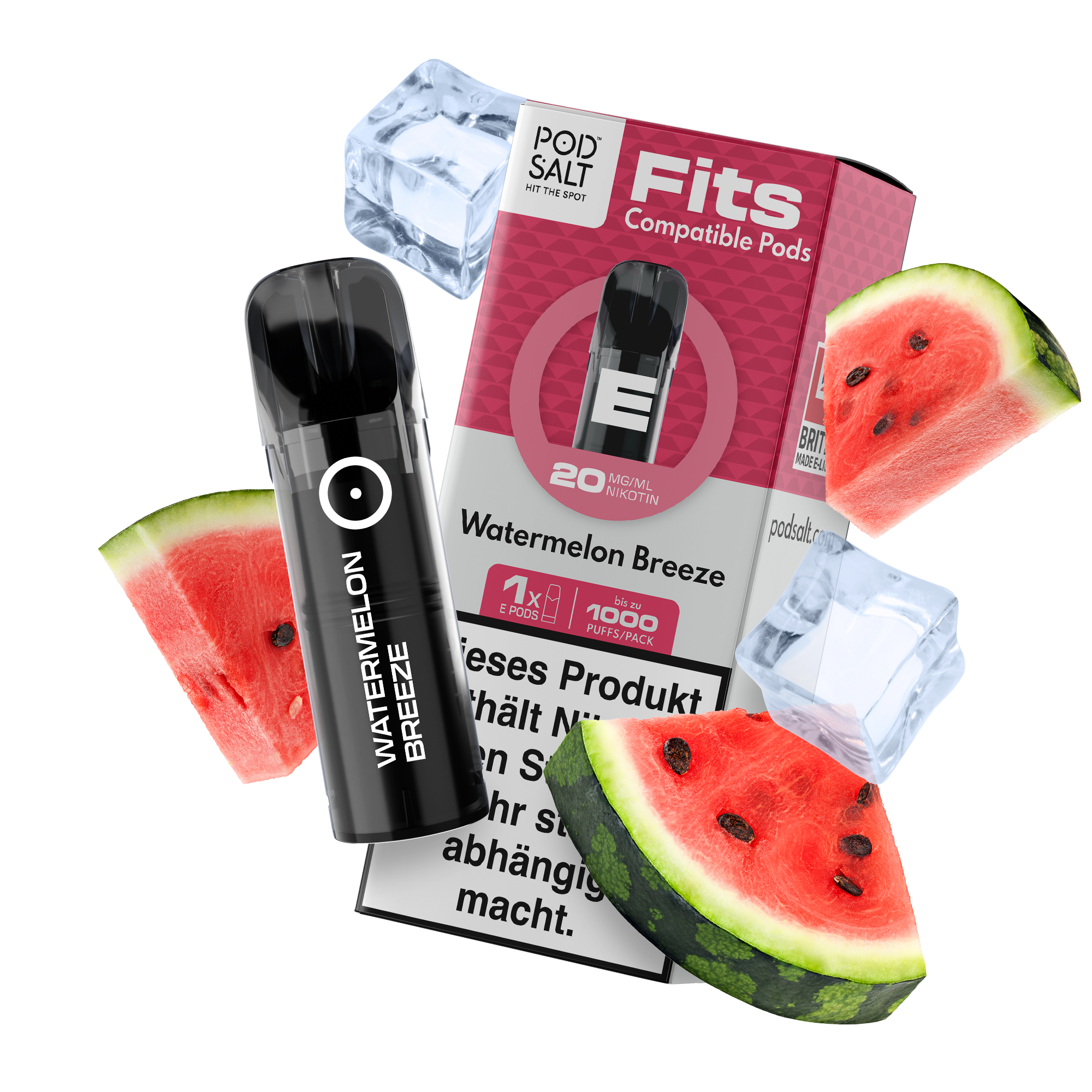 Pod Salt, Fits Pods Watermelon Breeze 20mg/ml (3er Pack)