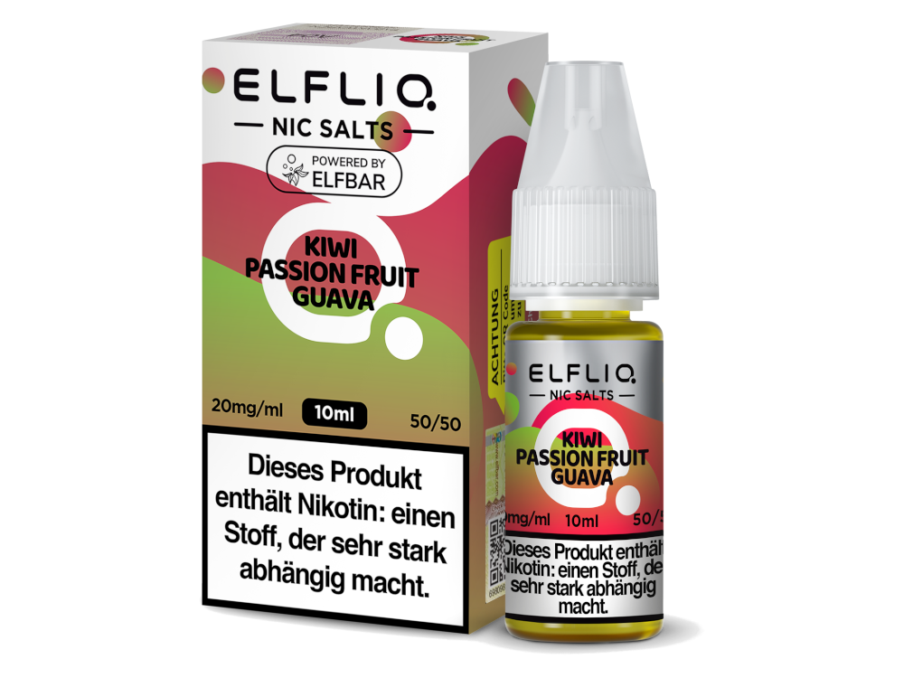 ELFLIQ, Kiwi Passion Fruit Guava, Nikotinsalz Liquid 10mg 10ml