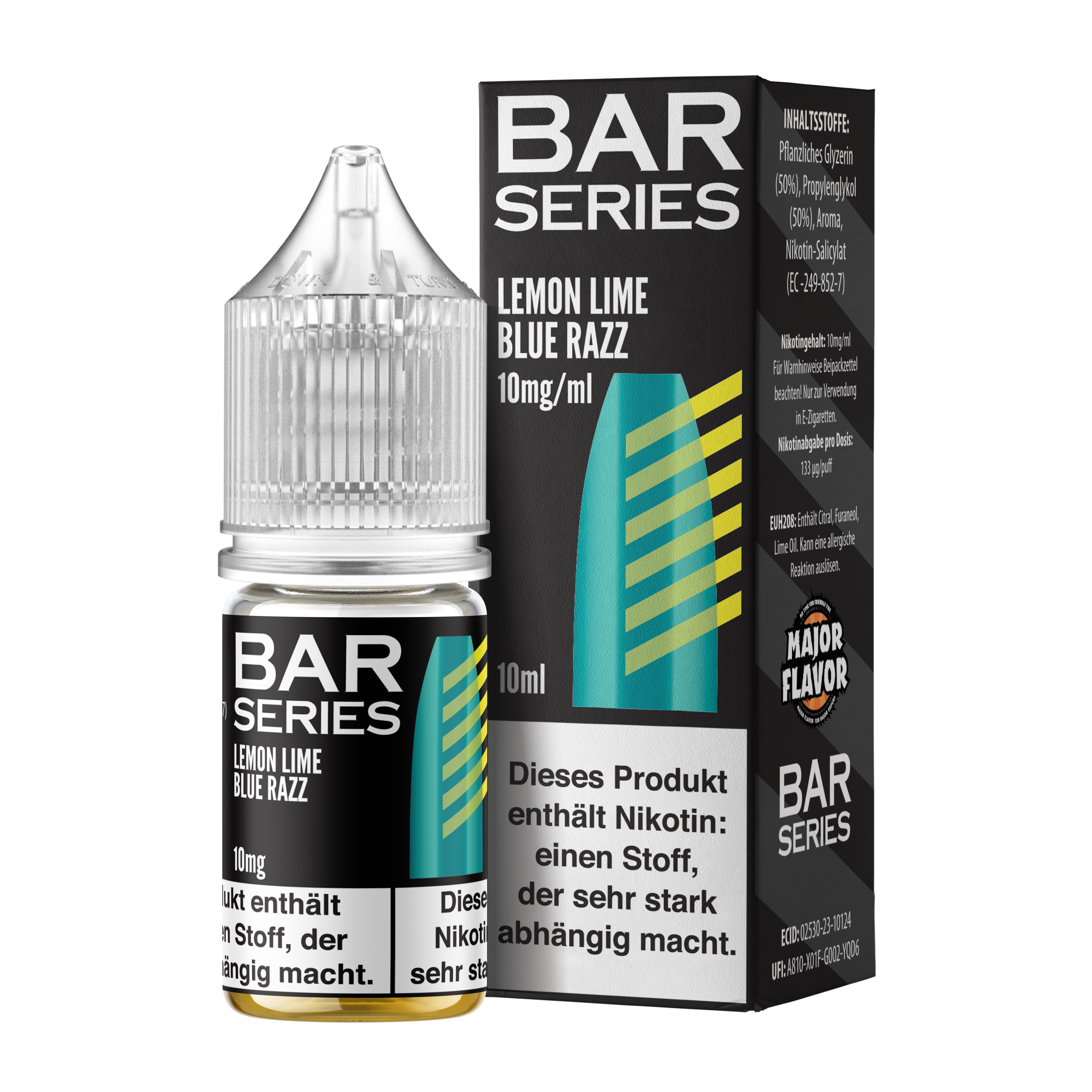  Bar Series - Nic Salt - Lemon Lime X Blue Raspberry - 10ml 10mg