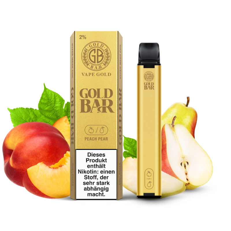 Gold Bar Einweg E-Zigarette 2ml - Peach Pear 20mg