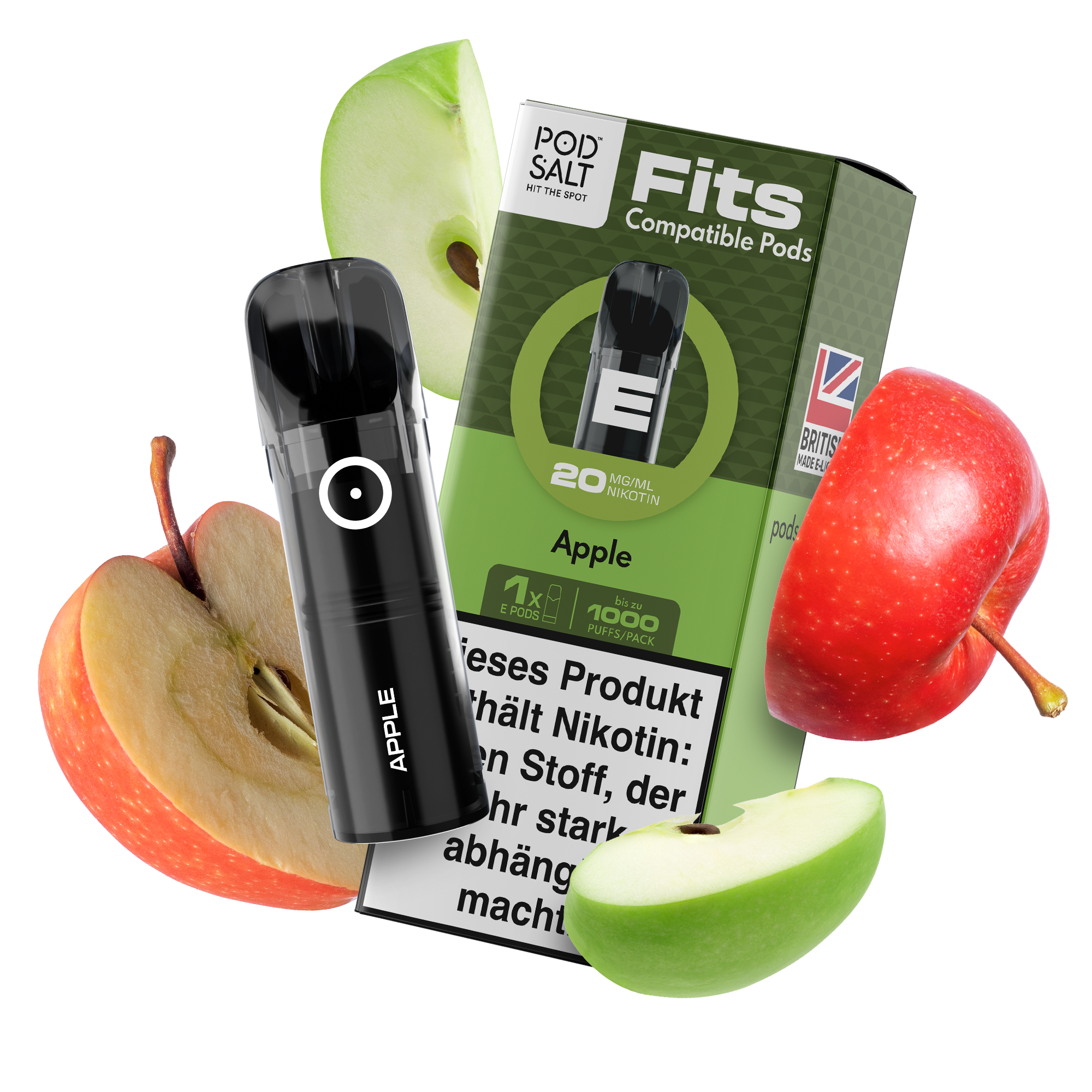 Pod Salt, Fits Pods Apple 20mg/ml (3er Pack)
