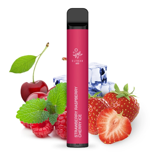 Elfbar 600 Einweg E-Zigarette 2ml - Strawberry Raspberry Cherry Ice 20mg