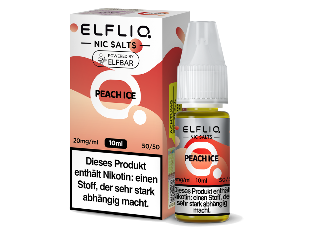 ELFLIQ, Peach Ice, Nikotinsalz Liquid 10mg 10ml