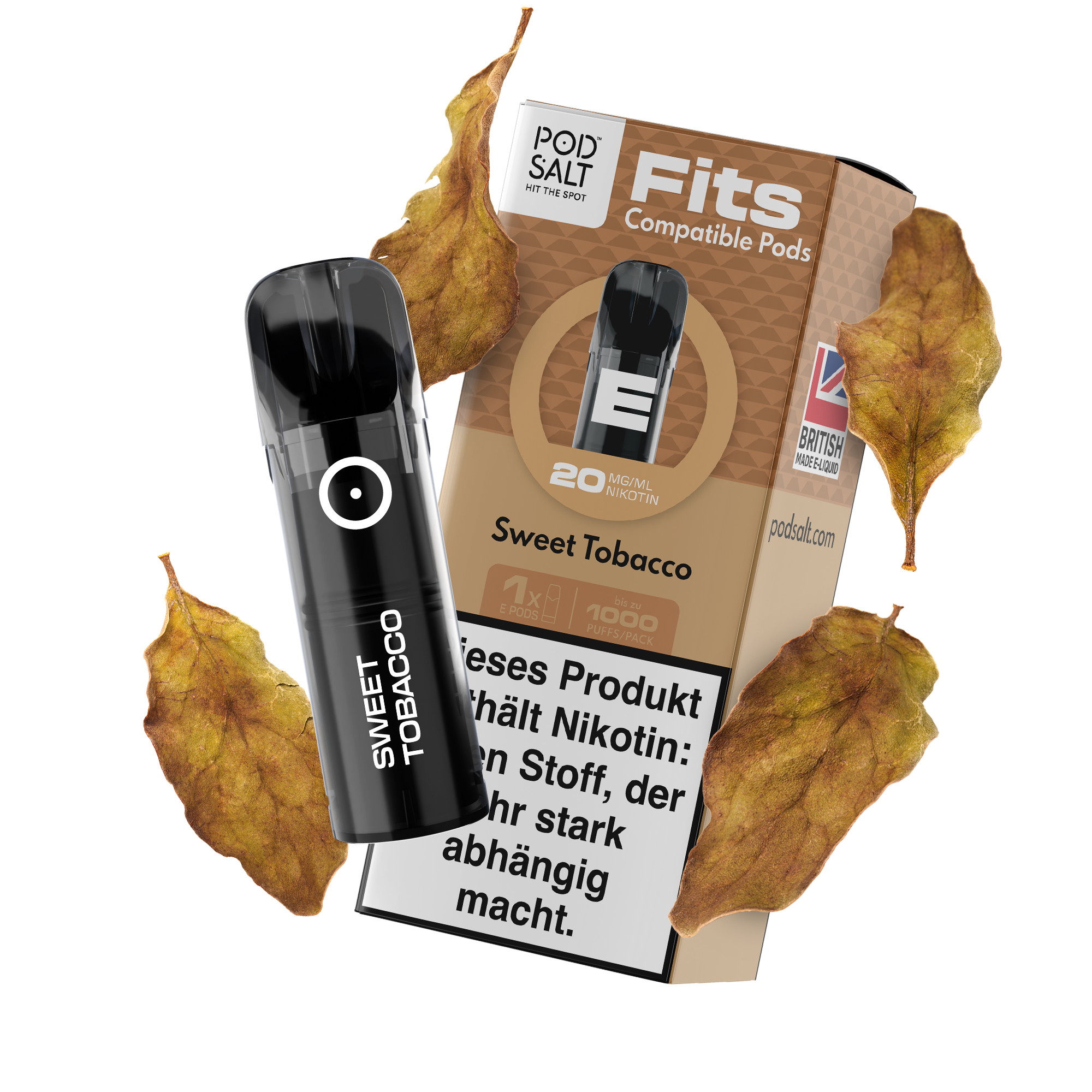 Pod Salt, Fits Pods Sweet Tobacco 20mg/ml (3er Pack)